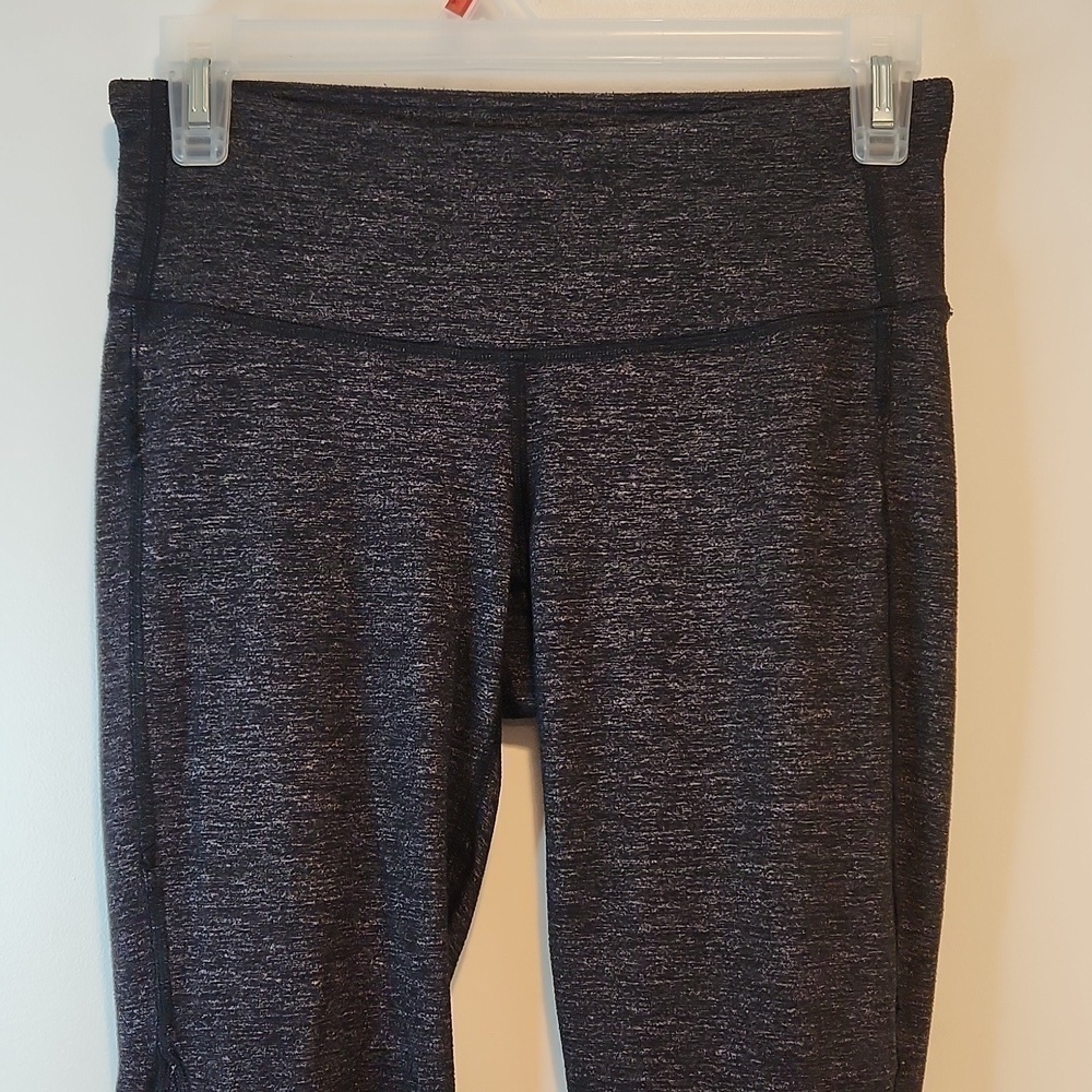 Athleta Capi Lattice Leggings Vented Pants Women's Sz XS Charcoal Gray NICE! - Picture 4 of 13